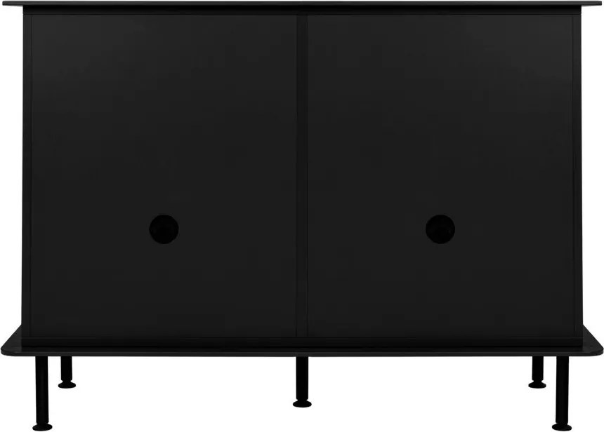 Fekete komód kábellyukkal 120x88x50 cm Suumo – noo.ma