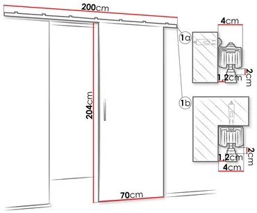 Tolóajtó Kowesa 70 I (arany craft tölgy) . 1104661