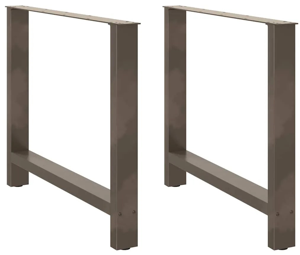 2 db natúr acél étkezőasztal láb 100 x (72-73) cm acél