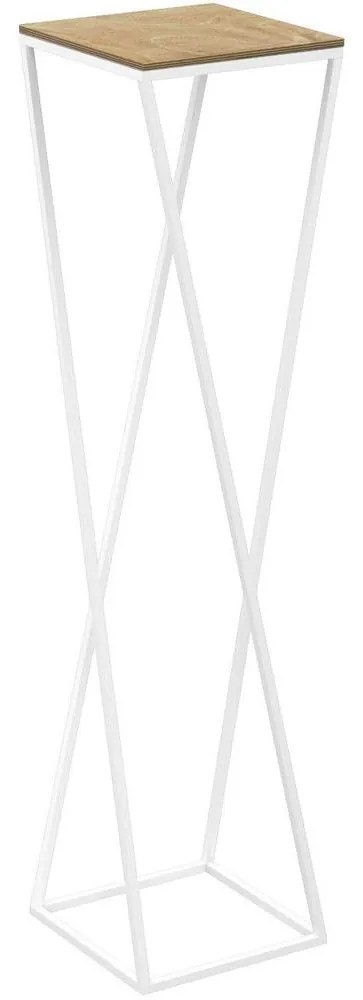 Virágállvány 100x24 cm fehér