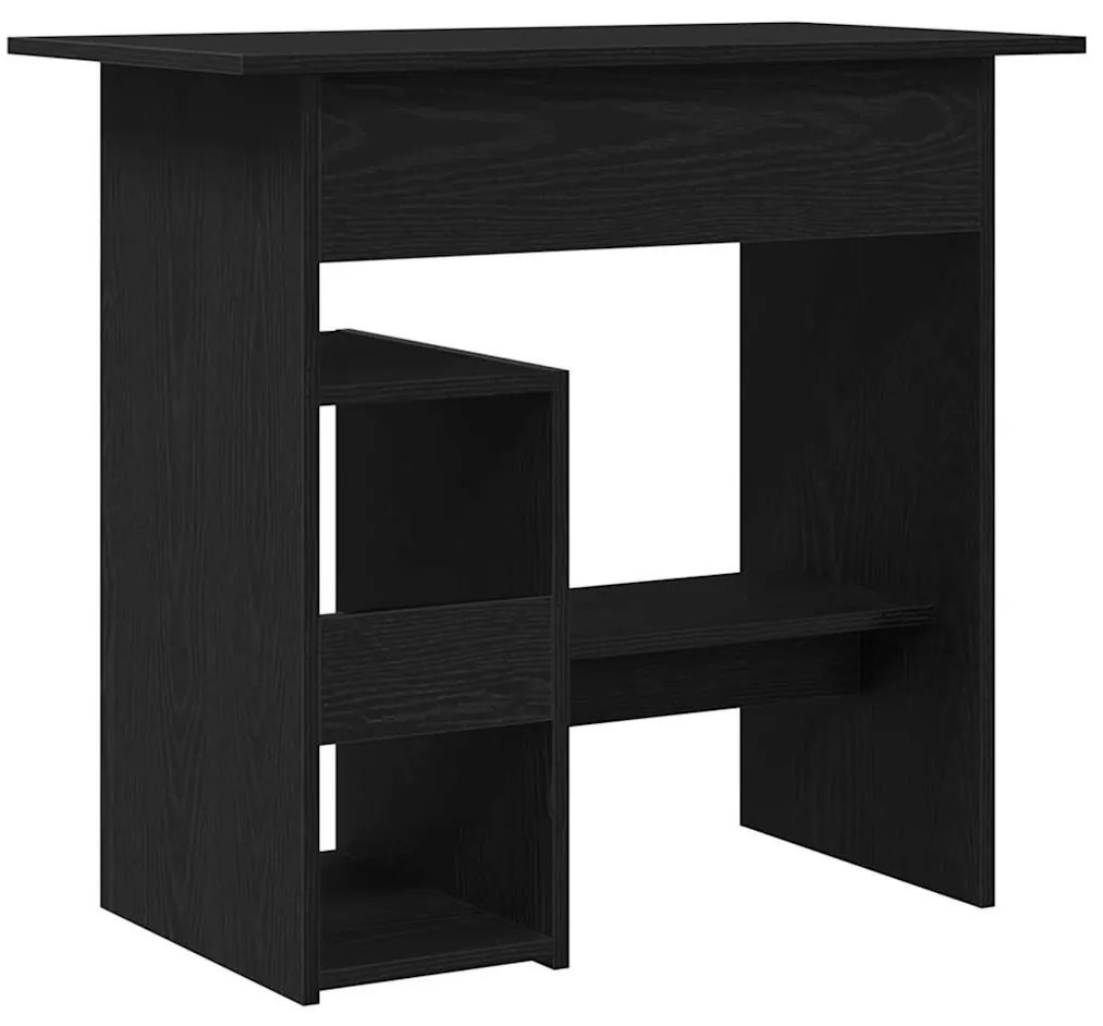 fekete tölgy színű szerelt fa íróasztal 80 x 45 x 74 cm
