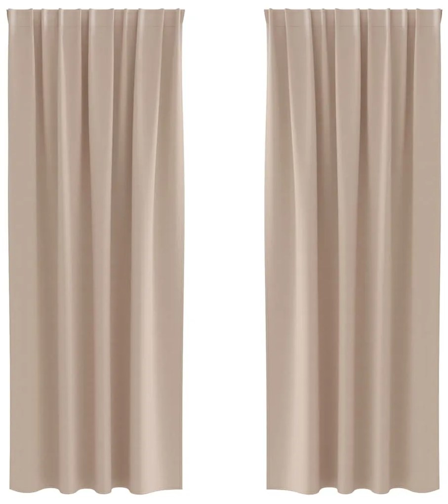 Függönyök függönyökkel 2 pcs Tópszínű 245x140cm Poliészter