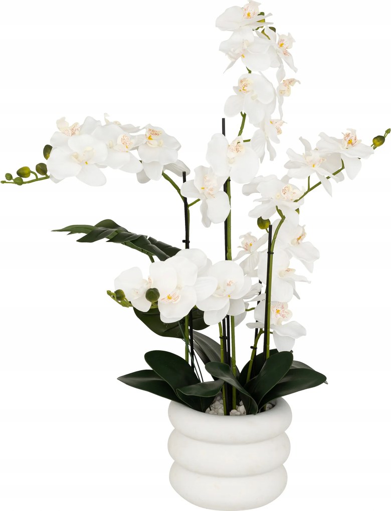 Mesterséges Orchidea Kerámia Kaspóban 80 CM Műanyag