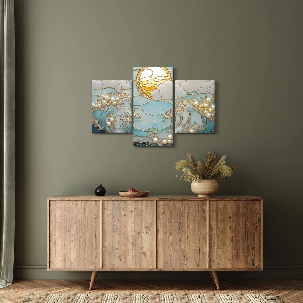 Kép - 3D gyöngyök az óceánban (90x60 cm)