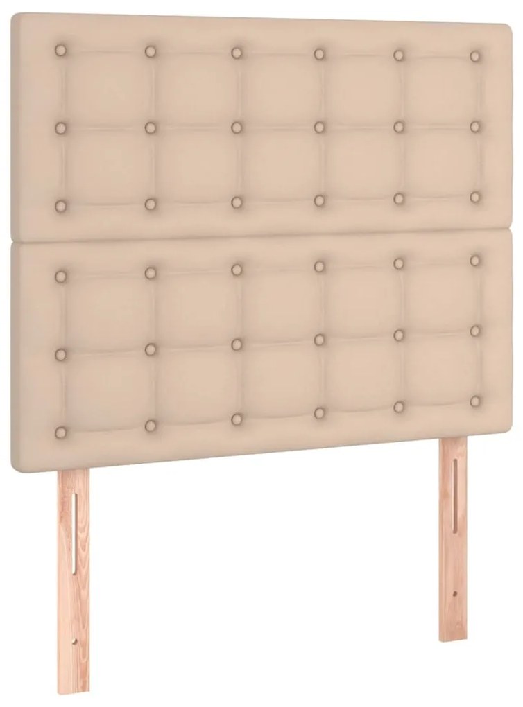 2 db cappuccino színű műbőr fejtámla 80 x 5 x 78/88 cm