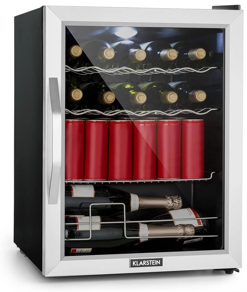 Klarstein Beersafe XL Mix It Edition, hűtőszekrény, D energiahatékonysági osztály, LED, 4 fém rács, üvegajtó