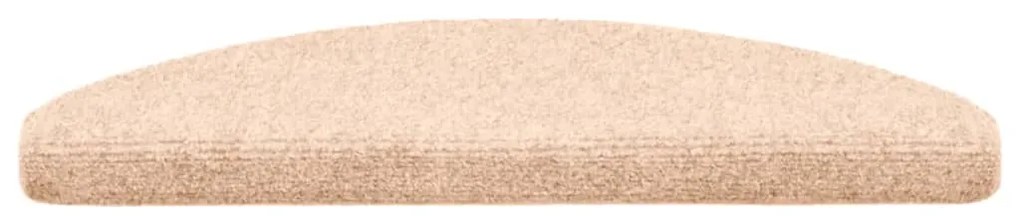 öntapadós lépcsőszőnyegek, 30 db, világosbarna, félkör alakú, nagy, 65 x 21 x 4 cm