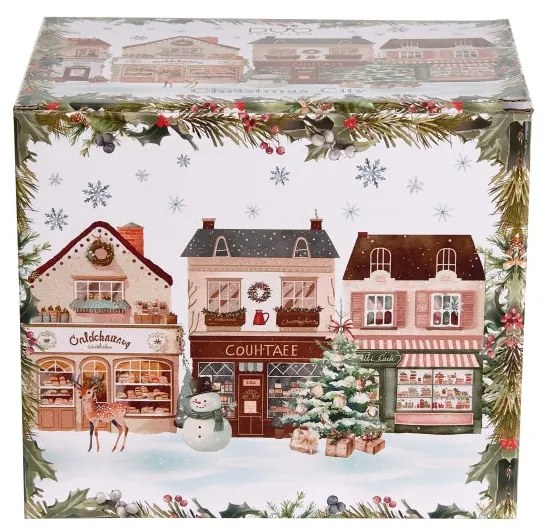 Karácsonyi Porcelán nagy bögre 1 literes díszdobozban Christmas City 2