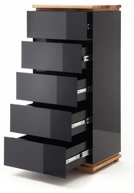 ARVI komód fekete/tölgy