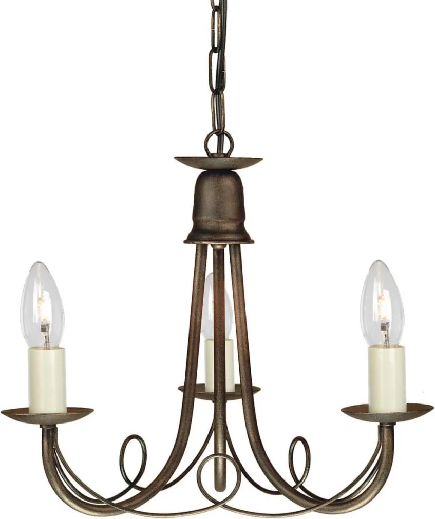 Elstead Lighting MINSTER MN3-BLK-GOLD Csillár 3x60W/E14