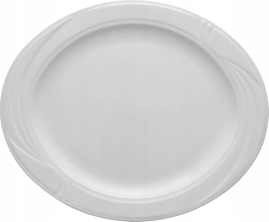 Lubiana Arcadia Ovális Snack Tál 33 cm Fehér Porcelán Fehér