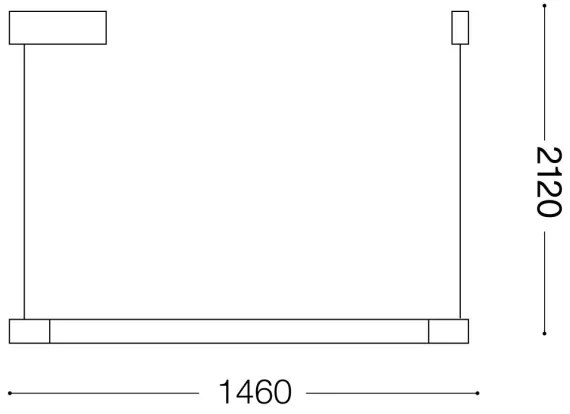 Ideal Lux - LED Csillár zsinóron YOKO LED/17W/230V CRI 90 fekete
