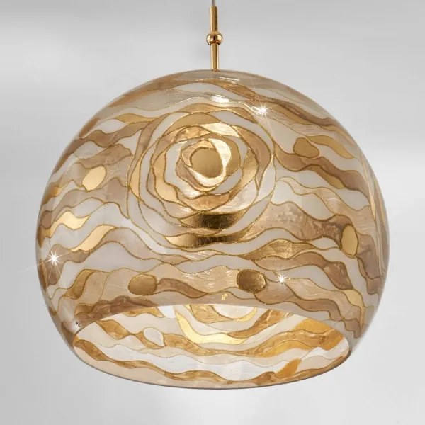 Kolarz 0392.31L.3.Aq.Ch - Csillár zsinóron LUNA 1xE27/60W/230V 24K arany