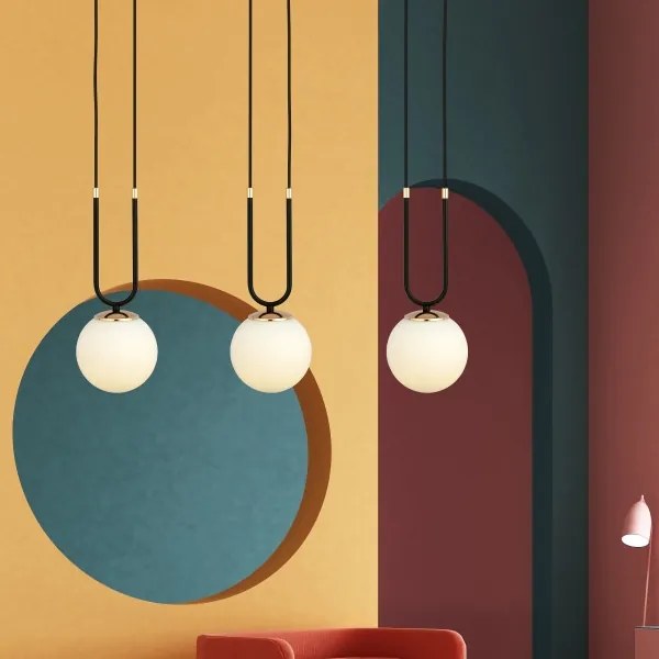 Csillár zsinóron GLAM 3xE14/10W/230V fekete