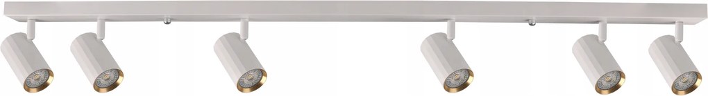 Mennyezeti lámpa Falra szerelhető spotlámpa 6x GU10 fehér arany Nizza Goldlux