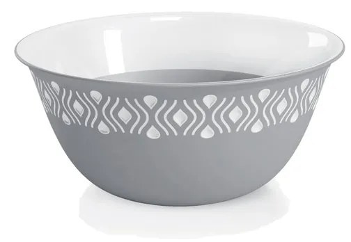 STEFANPLAST Műanyag tál Tosca 13 cm átmérőjű fehér/szürke