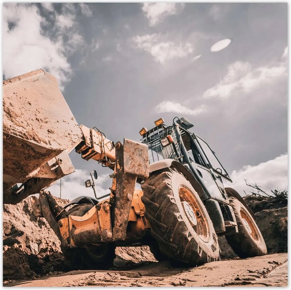 Poszterek 100x100 kotrógép rakodógép építés