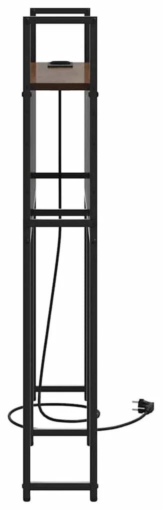 Tárolós Fejtámla Töltő Állomással barna tölgy 100 cm Faanyag