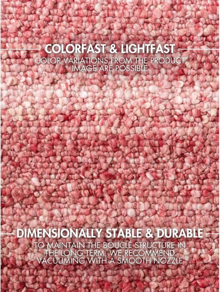 Sötét rózsaszín kézi szövésű buklé szőnyeg 120x170 cm Notting Hill Portobello – Ted Baker