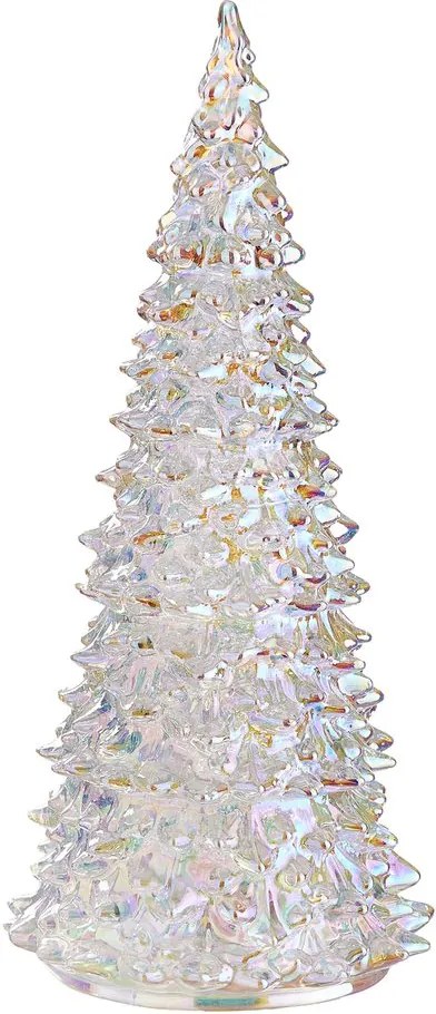 CRYSTAL LED üveg fenyő 29 cm gyöngyház szín