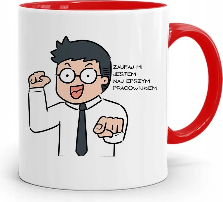 Munkavállalóknak Piros Bögre Bízz Bennem! Ajándék fényképes nyomattal