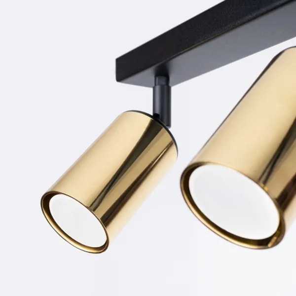 Sollux SL.1384 - Spotlámpa WINX 3xGU10/10W/230V fekete/arany