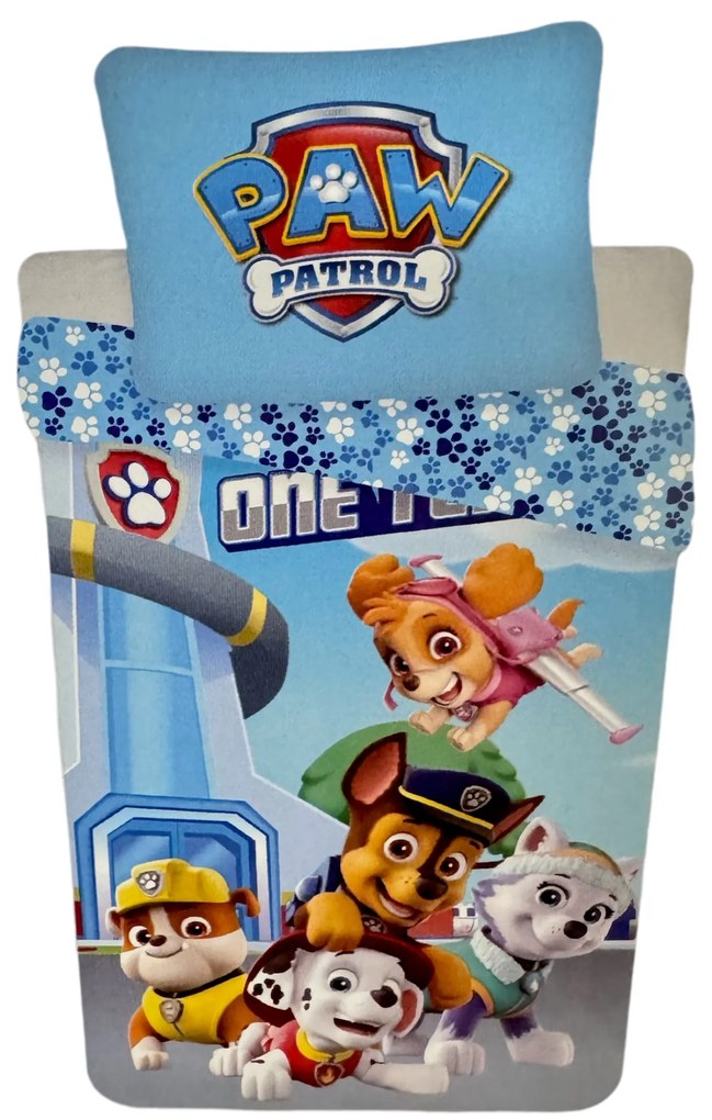 DISNEY PAW PATROL pamut ágynemű Ágynemű mérete: 140x200 cm, A csomag tartalma: Készletcsomagolás