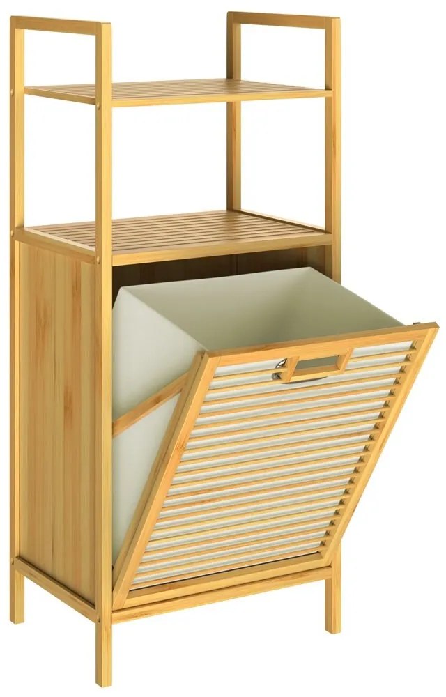 Doris bambusz polc kosárral a szennyesnek Casaria