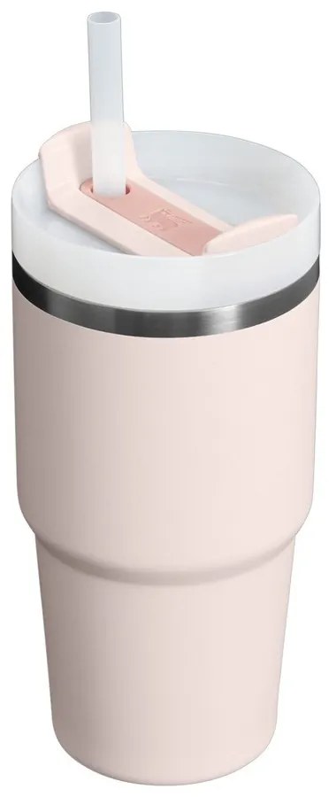 Világos rózsaszín rozsdamentes acél termosz szívószállal 600 ml Quencher H2.0 FlowState Tumbler Rose Quartz – Stanley