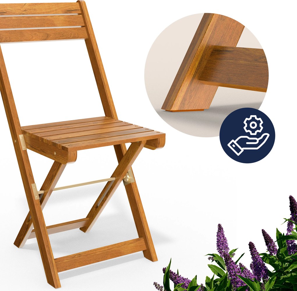 Casaria® Fa balkon bútor szett - akác