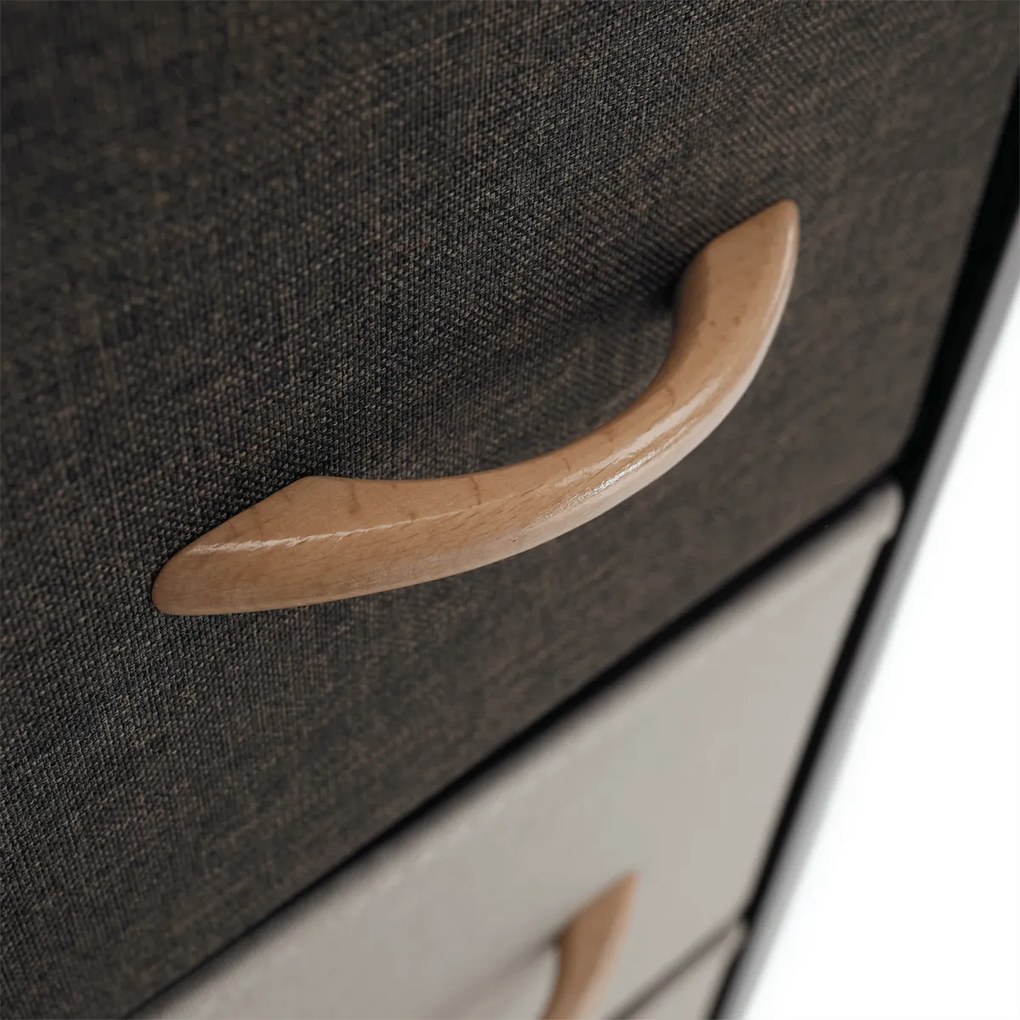 HAZEL TYP 1 szekrény szövet fiókokkal, barna, L