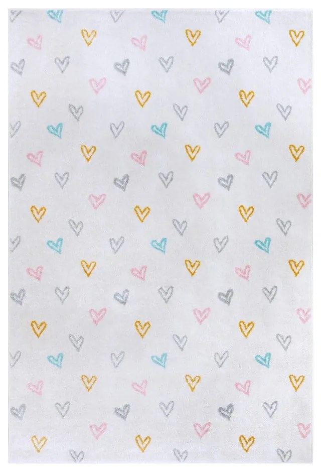 Fehér gyerek szőnyeg 120x170 cm Hearts – Hanse Home