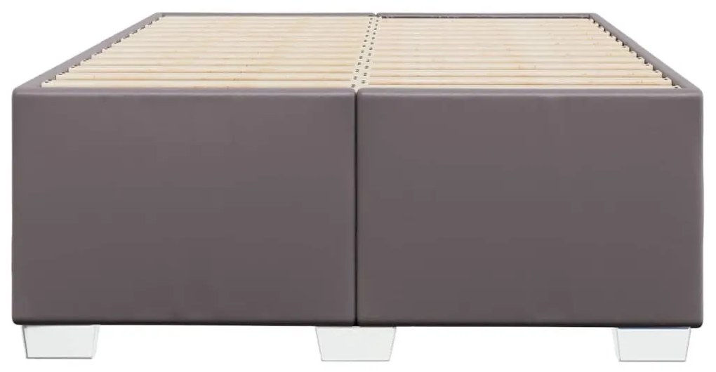 szürke műbőr ágykeret 120x200 cm