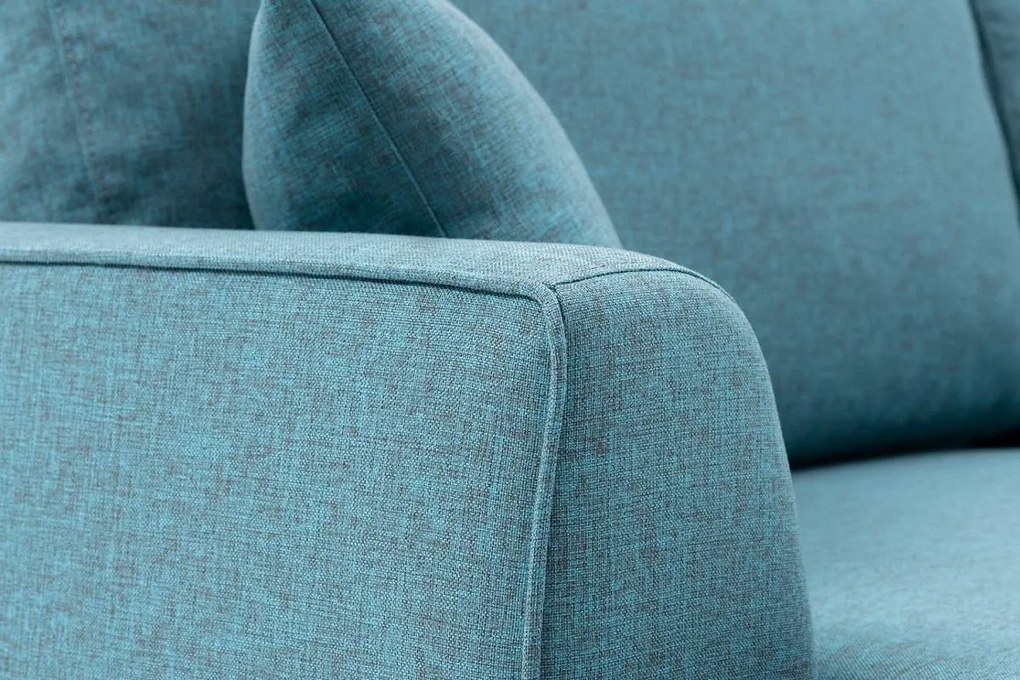 Design 3 személyes kanapé Waldina 230 cm türkiz