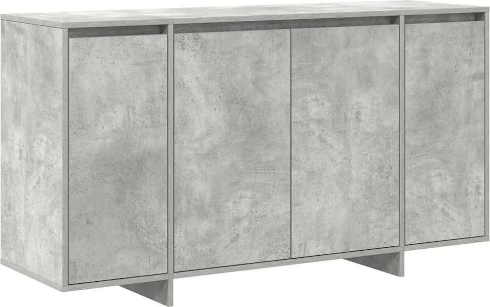 vidaXL Széf Beton Szürke 135 x 41 x 75 cm Faanyag