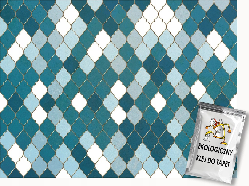 Fotótapéta Flizelina Marokkói Lóhere Mozaik Csempe Minta 400x280 ragasztó