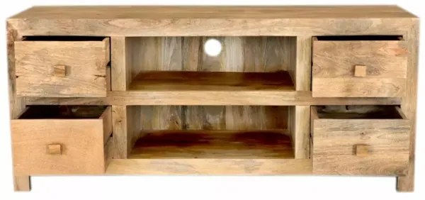 TV asztal HINA 60x140 cm tömör fa/mangó fa