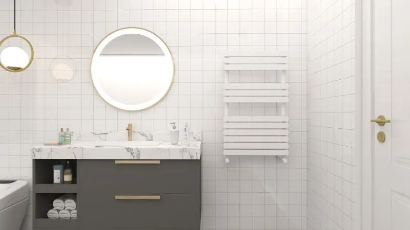 AREZZO design FLAT WHITE 800x500 törölközőszárítós radiátor