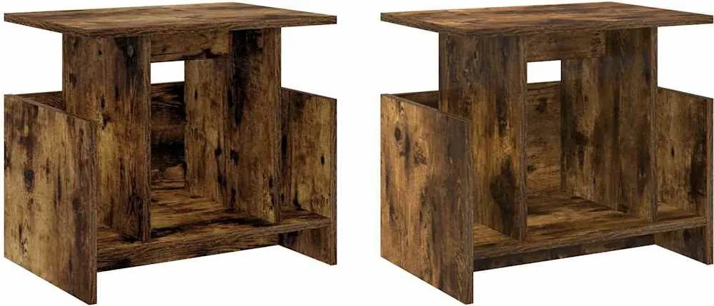 vidaXL TV állvány 2 pcs Füstölt tölgy 50 x 35 x 45 cm Faanyag