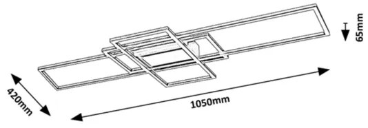 Rabalux 6869 - Dimmelhető THABITA LED mennyezeti lámpatest 54W/230V + távirányító