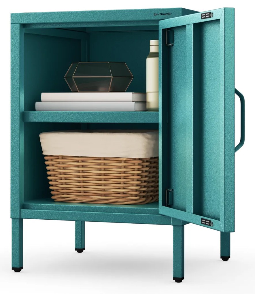 Éjjeliszekrény MIA, 424 x 595 x 400 mm, Modern: tengerszínű