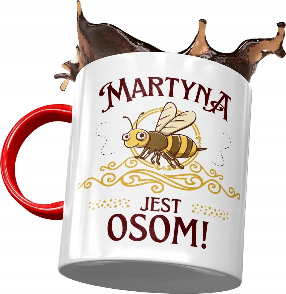 Piros Bögre Martin Feleség Barátnő Ajándék Nyomtatott Fotóval