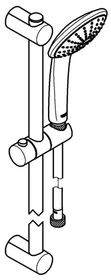 GROHE 27322000 - VITALIO JOY 600 mm zuhanyszett, fényes króm