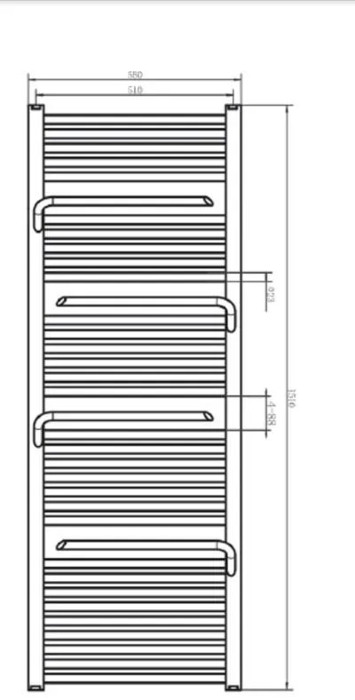 AREZZO design SMART WHITE 1510x550 törölközőszárítós radiátor AR-SM15055W