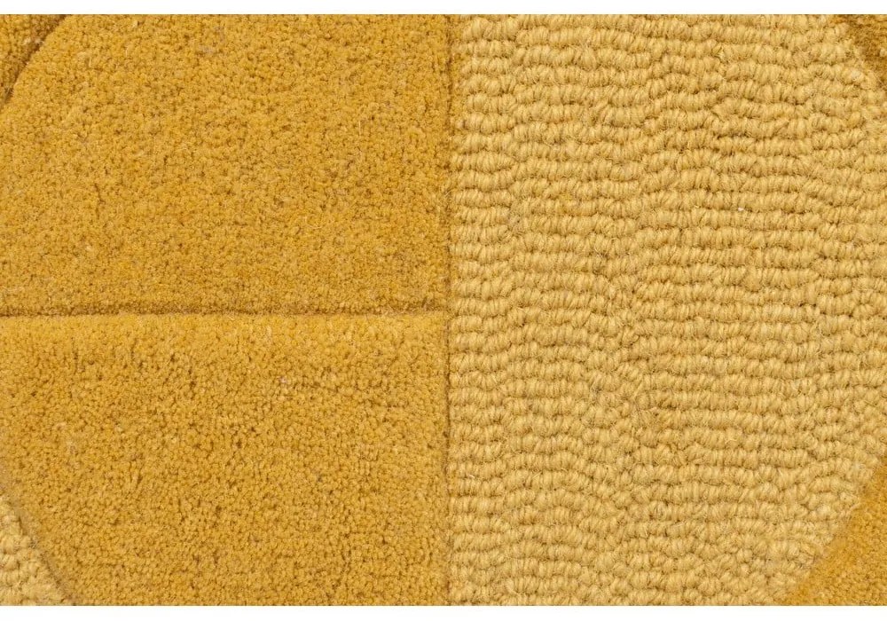 Gigi sárga gyapjú szőnyeg, 200 x 290 cm - Flair Rugs