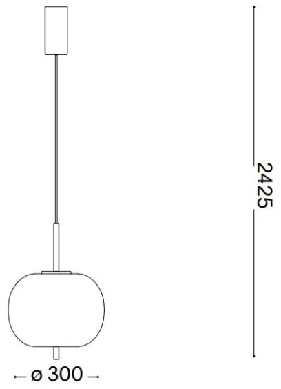 Ideal Lux - LED Csillár zsinóron UMILE LED/20W/230V átm. 30 cm CRI 90 réz/fehér