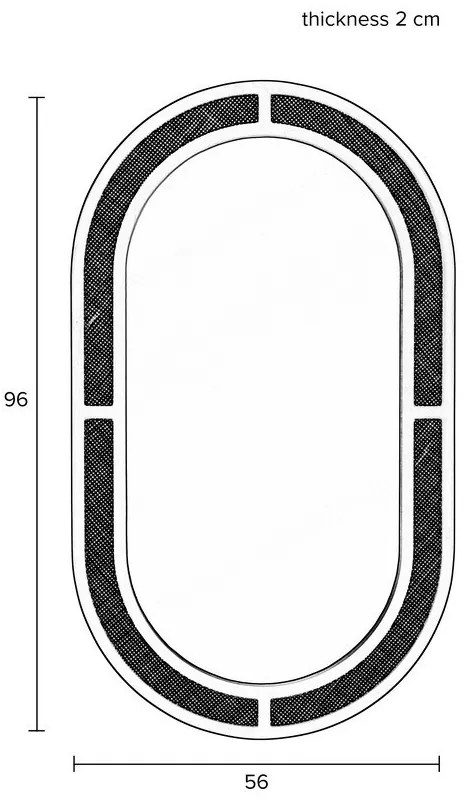 Fali tükör 56x96 cm Aida – White Label