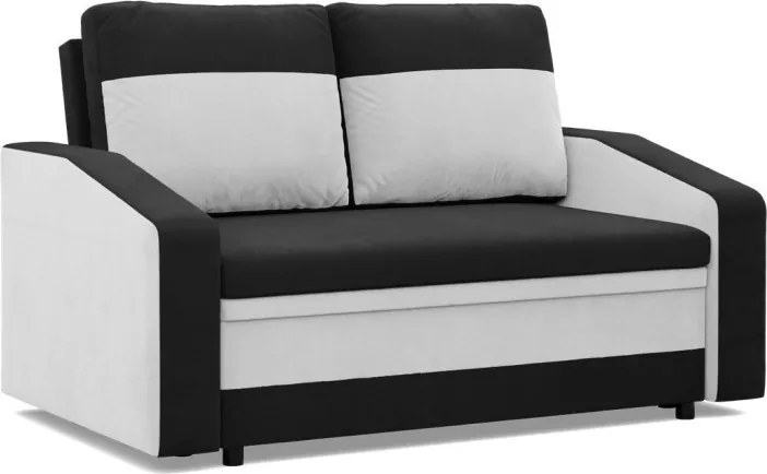 Hewlet kanapé, szövet anyag, fekete - fehér