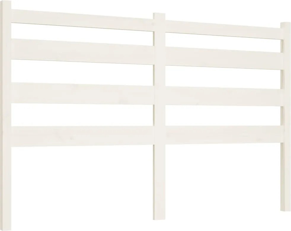 vidaXL fehér tömör fenyőfa ágyfejtámla 206 x 4 x 100 cm