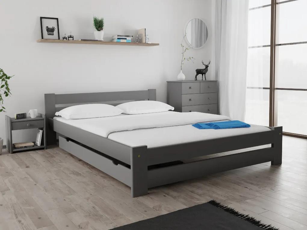 Magnat Ola ágy 140x200 cm, szürke Ágyrács: Ágyrács nélkül, Matrac: Deluxe 15 cm matrac